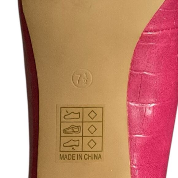 Journee Collection Celina Womens Pink Square Closed Toe Kitten Heel Pumps Sz 7.5 - Picture 11 of 15